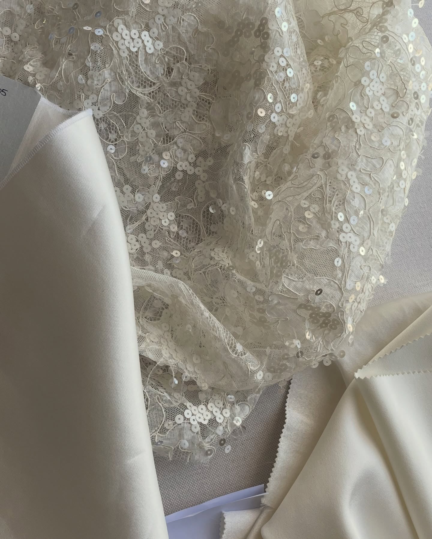 Off-the-Shoulder Lace & Satin Mermaid Wedding Dress with Train & Veil SW231 Sheer Fairy