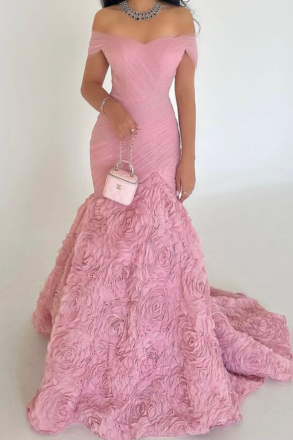 Burgundy Ruched Satin Mermaid Evening Dress SF169 Sheer Fairy