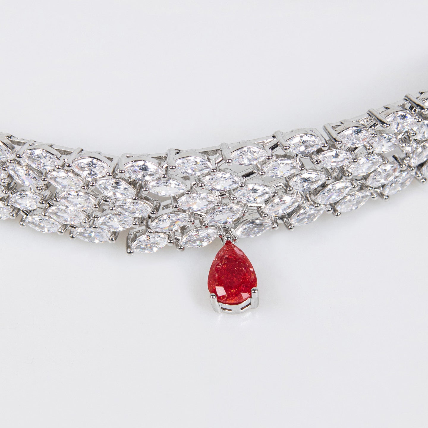 Elegant Beauty Zircon Pull Necklace Jewelry JW009