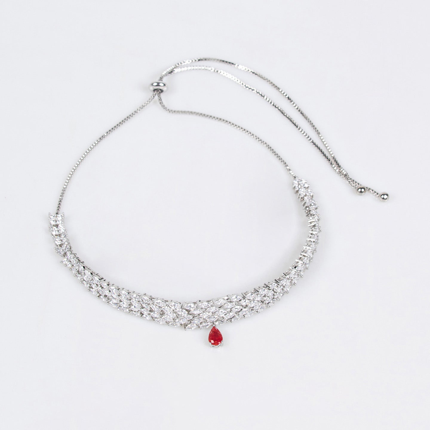 Elegant Beauty Zircon Pull Necklace Jewelry JW009