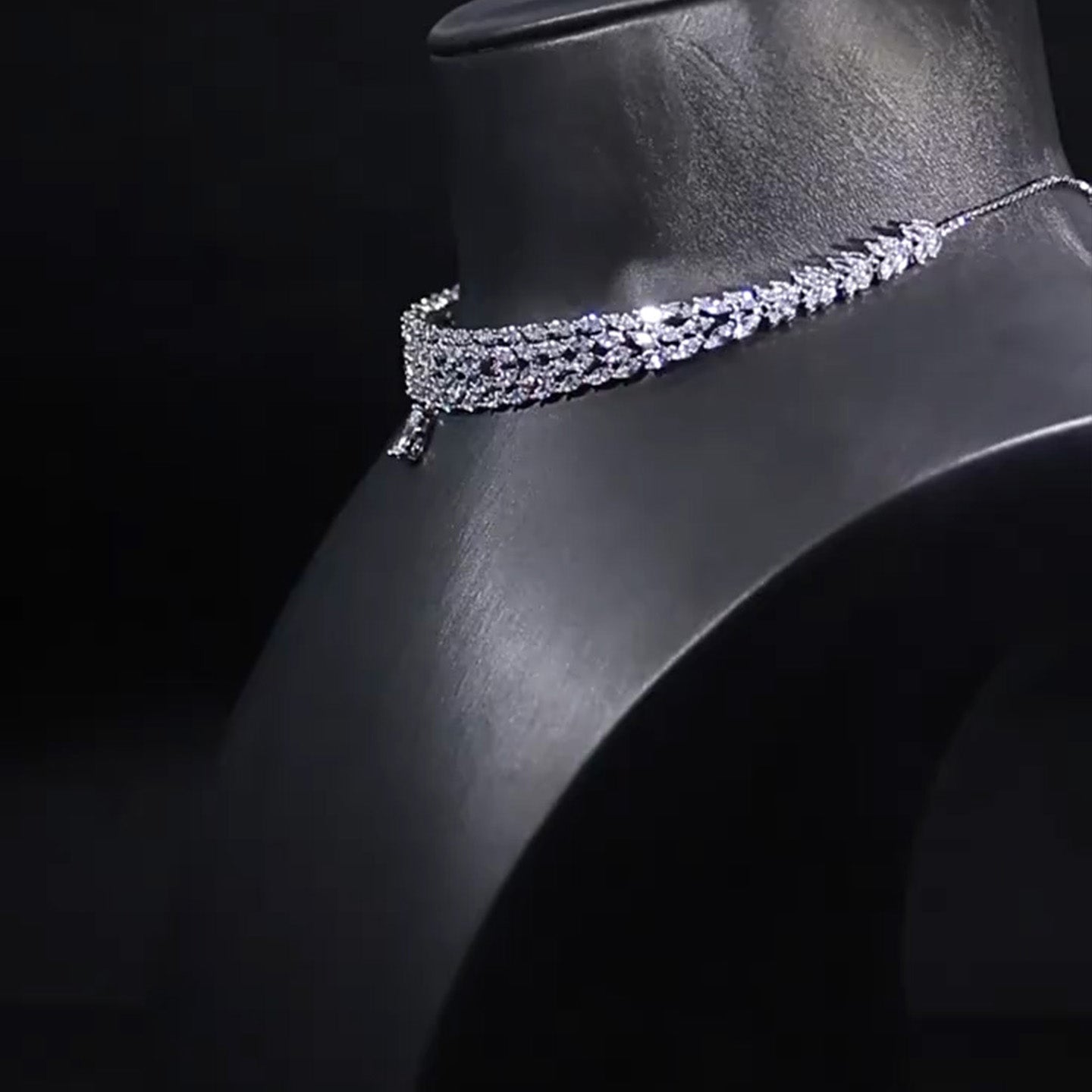 Elegant Beauty Zircon Pull Necklace Jewelry JW009