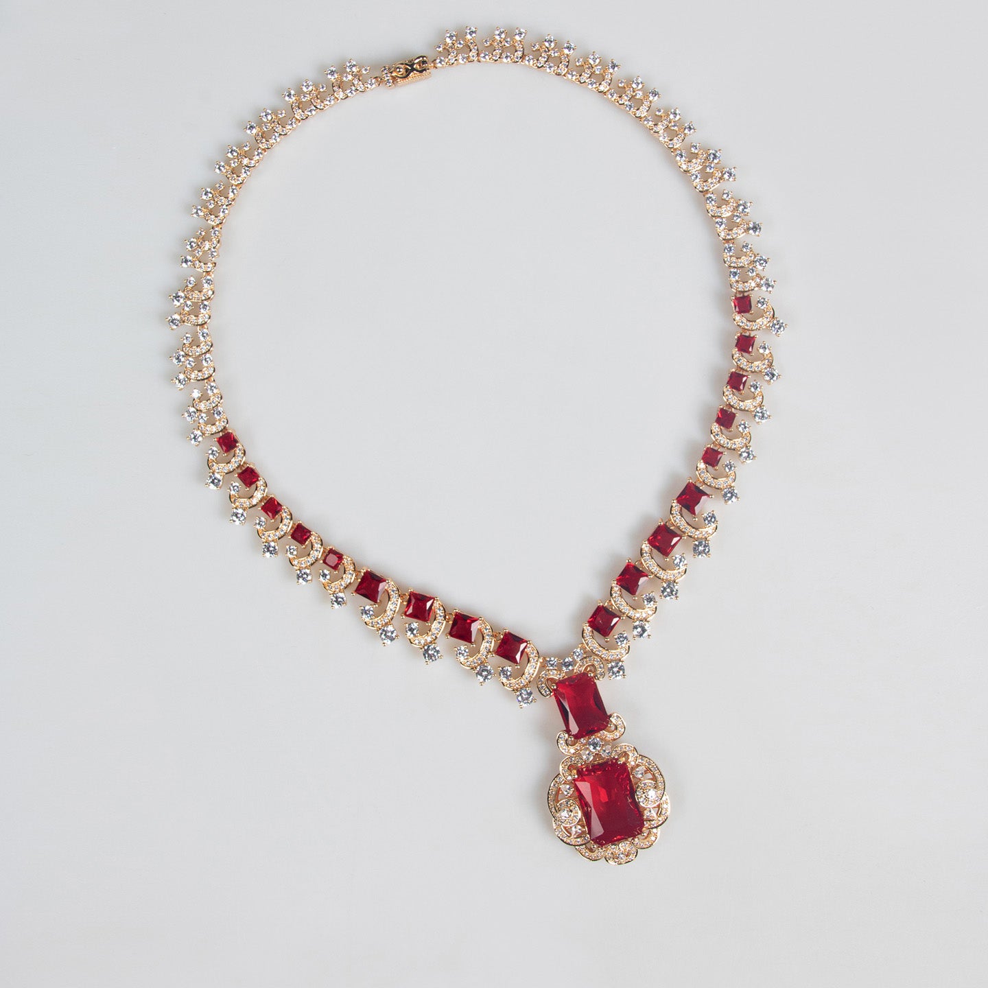 Gorgeous Vintage Zircon Necklace Set JW012