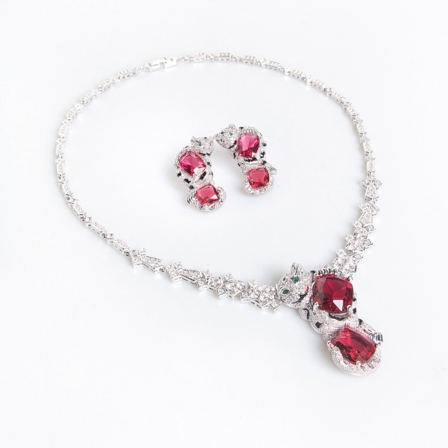 Leopard Vintage Design Necklace Jewelry Set JW013