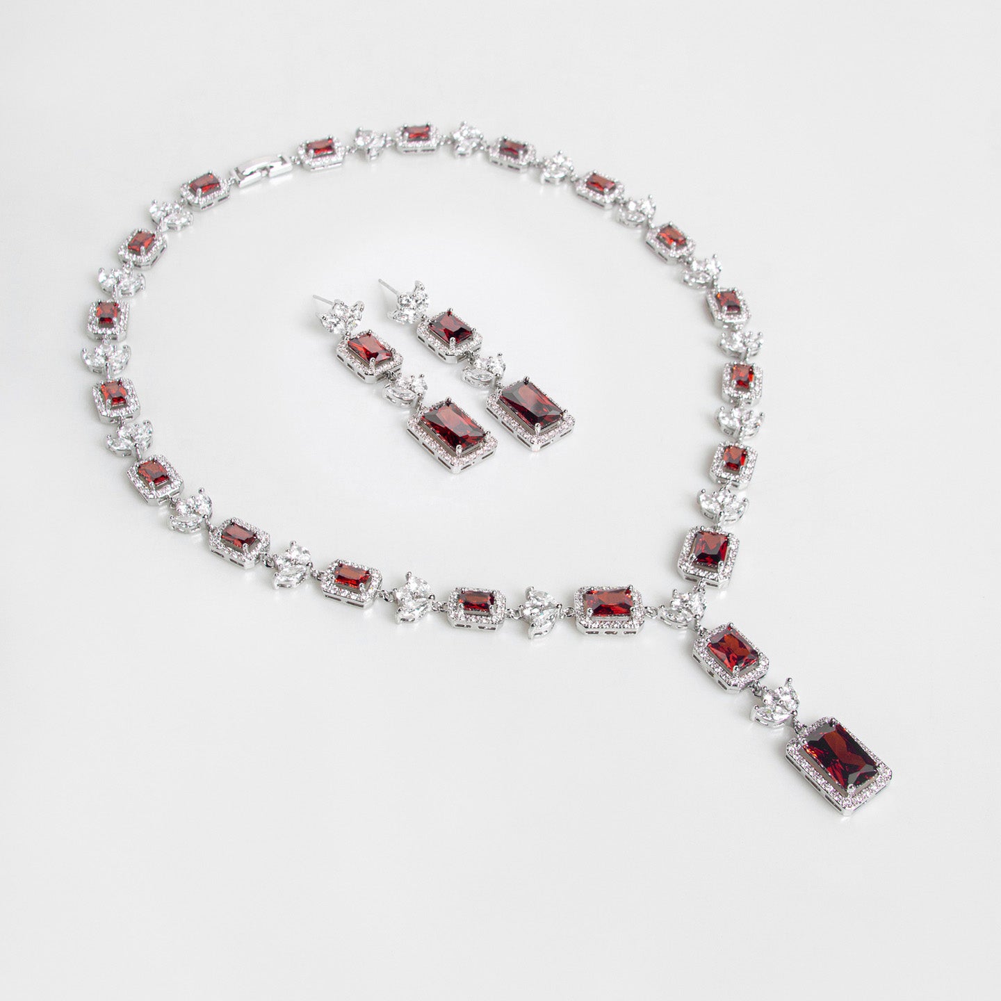 Tassel Earring Necklace Pendant Set JW015