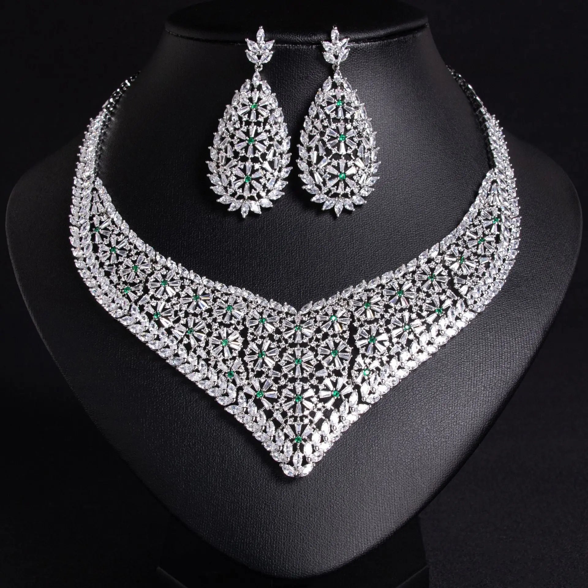 Simple Floral Wheat Ear Necklace and Earring Set JW028 Sheer Fairy