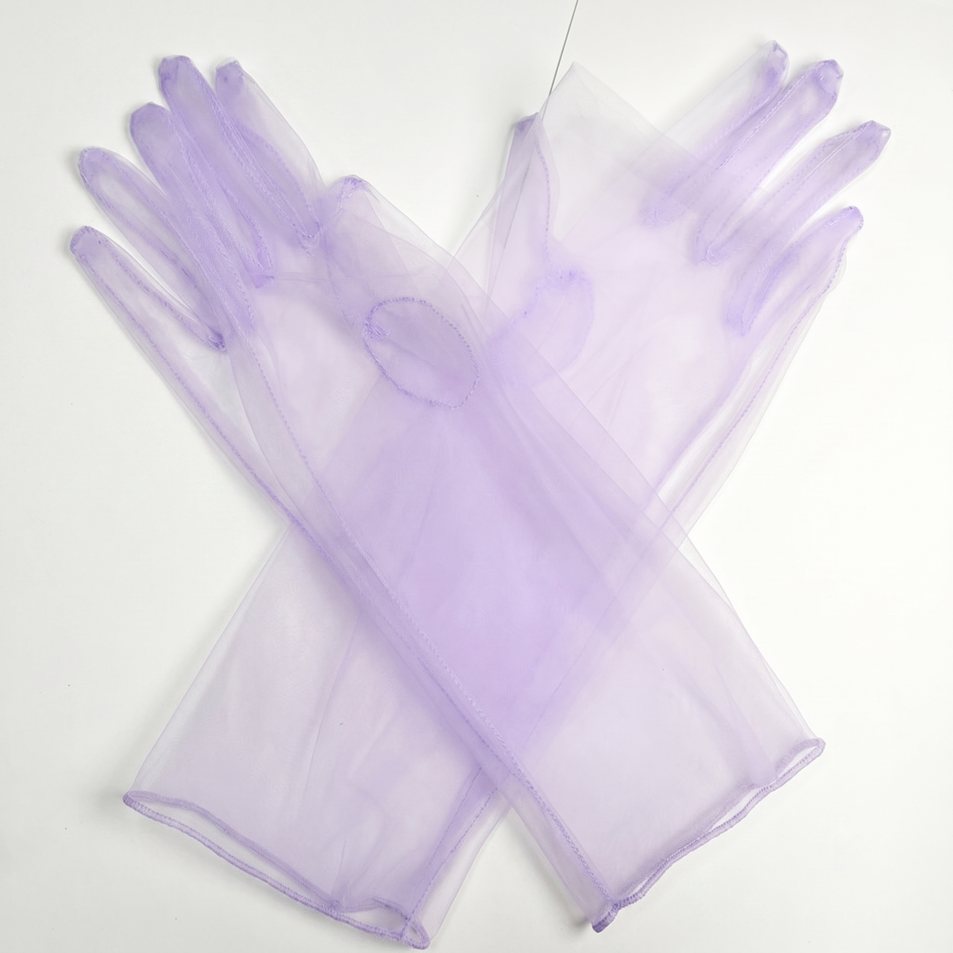 Sheer Tulle Long Gloves For Wedding Prom Bridal GL001 SHEER FAIRY