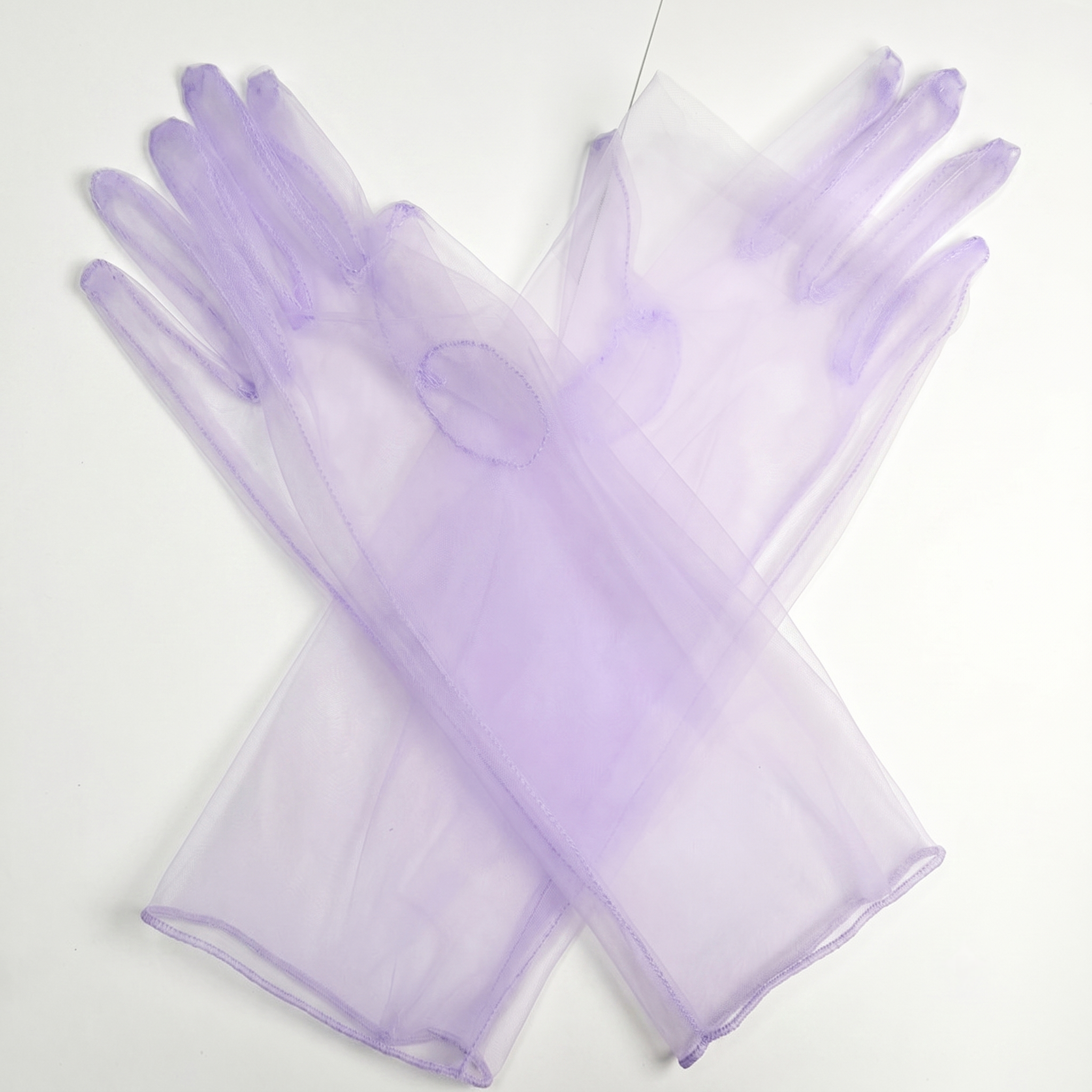 Sheer Tulle Long Gloves For Wedding Prom Bridal GL001 SHEER FAIRY