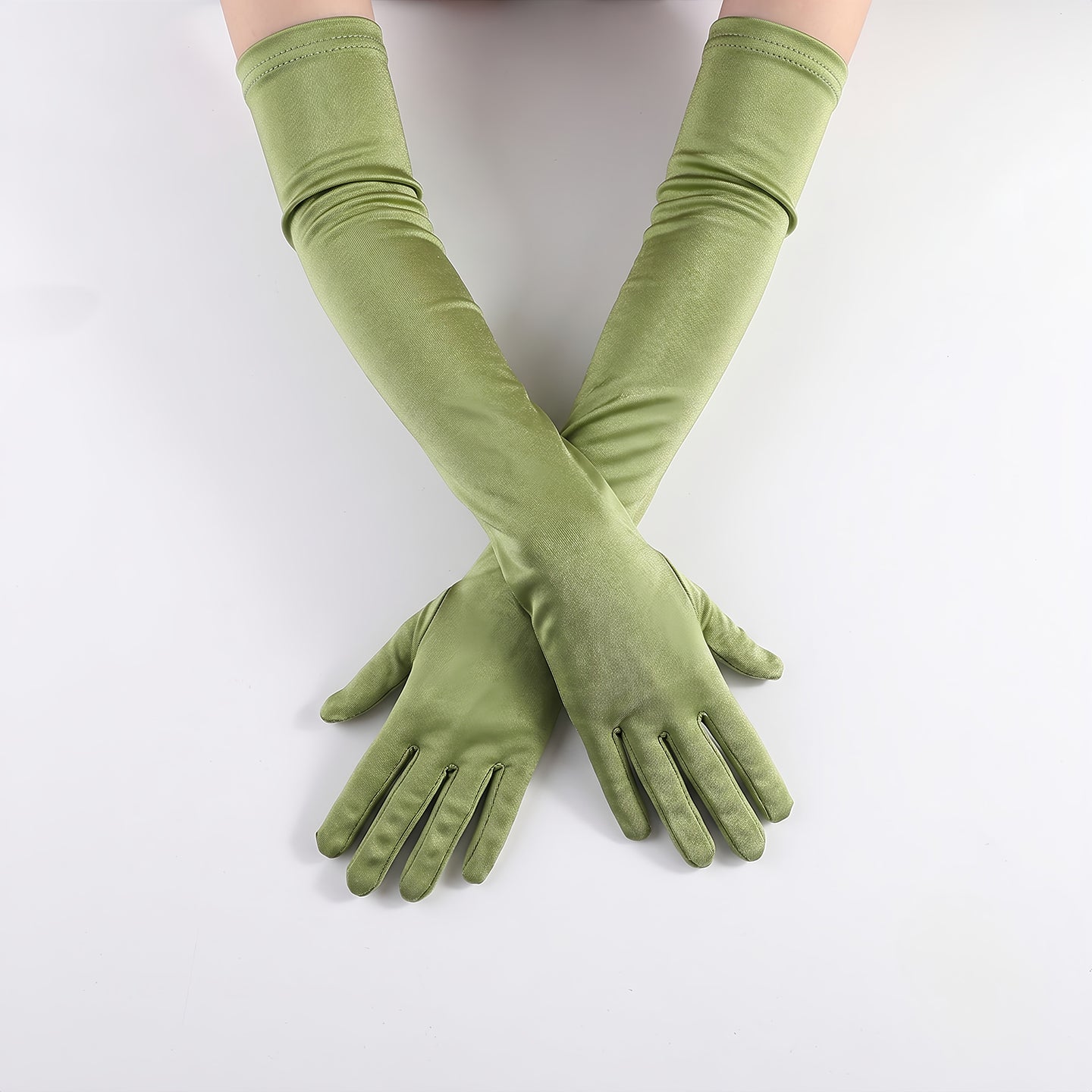 Long Satin  Gloves   Wedding Bridal Prom Evening Gown Accessories GL003 SHEER FAIRY