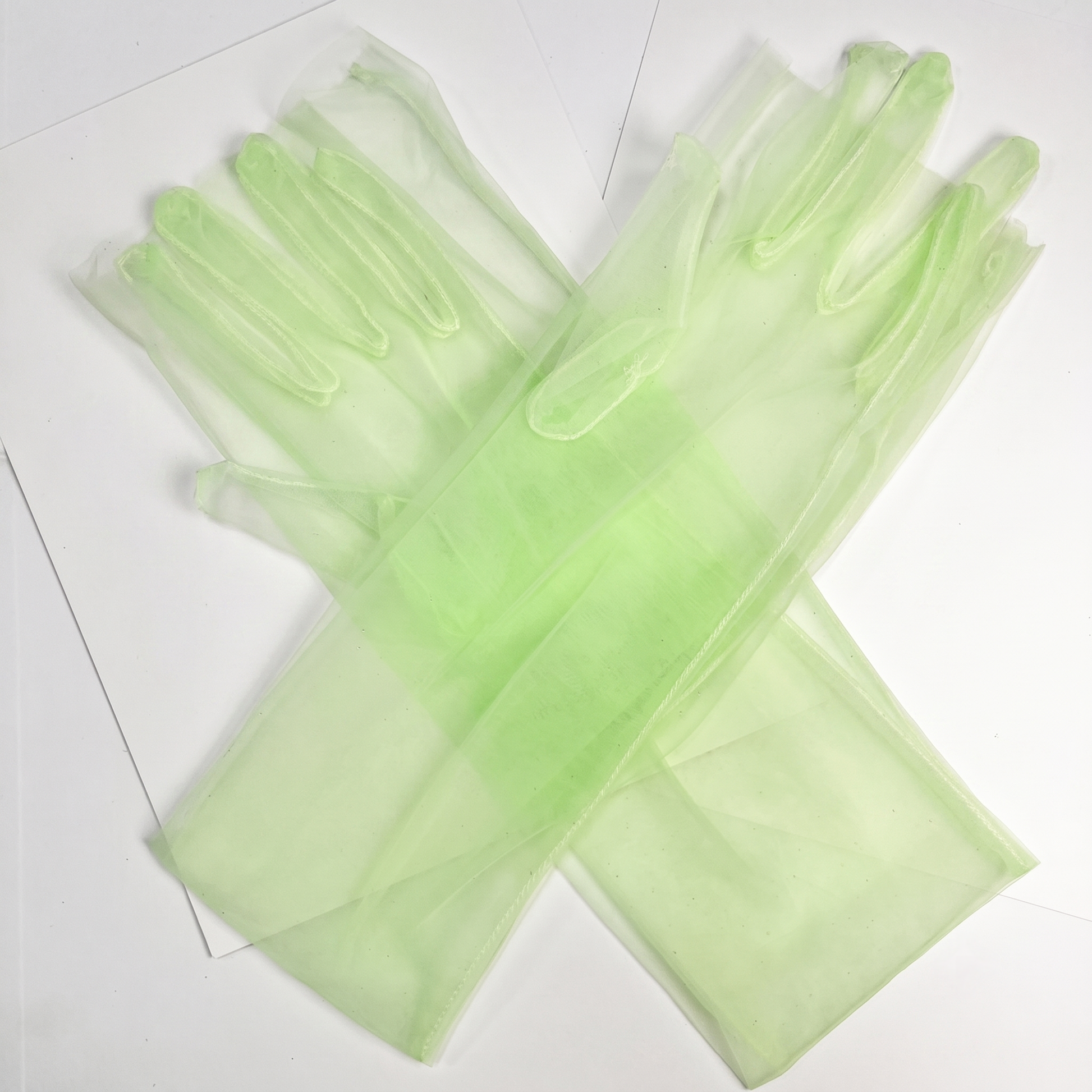 Sheer Tulle Long Gloves For Wedding Prom Bridal GL001 SHEER FAIRY