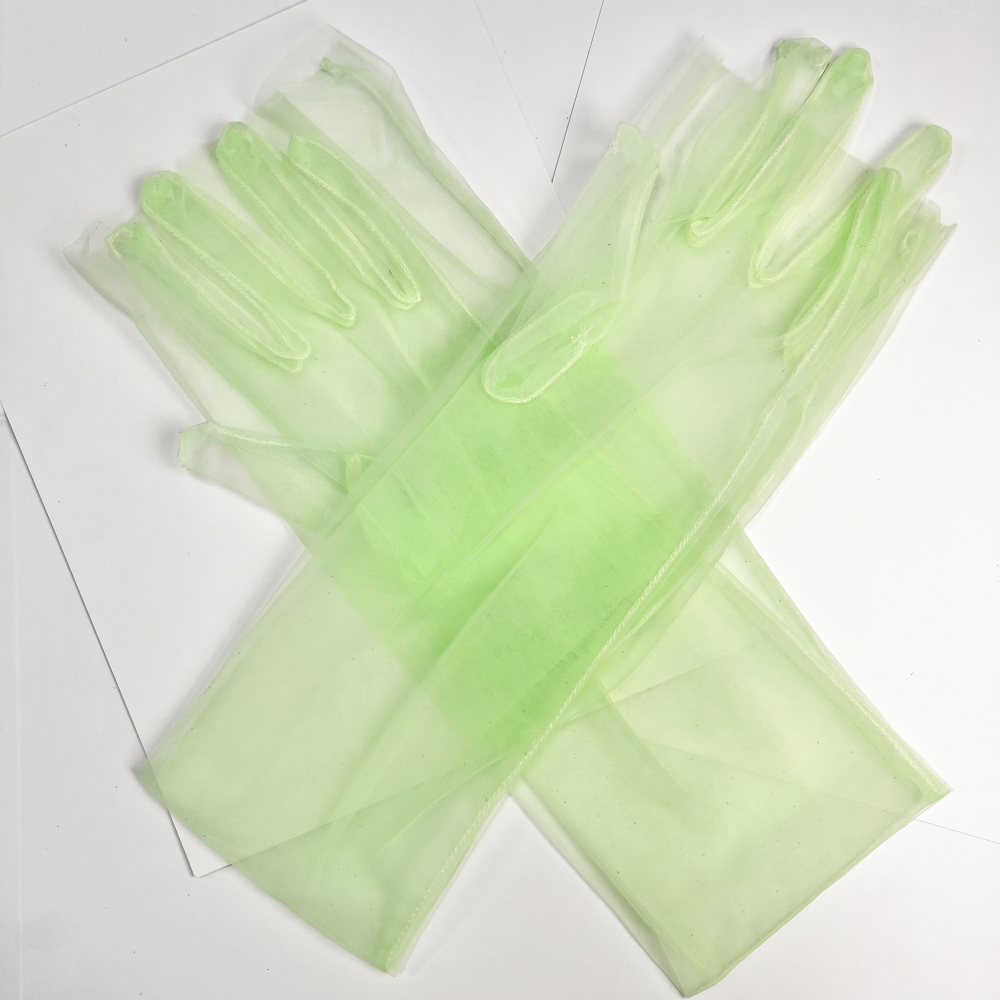 Sheer Tulle Long Gloves For Wedding Prom Bridal GL001 SHEER FAIRY