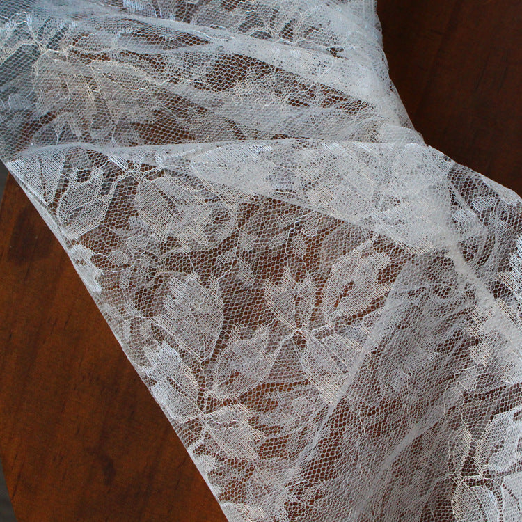 Romantic Floral Lace Ruched Fingerless Opera Gloves White Bride Wedding Evening Party Accessories GL008 SHEER FAIRY
