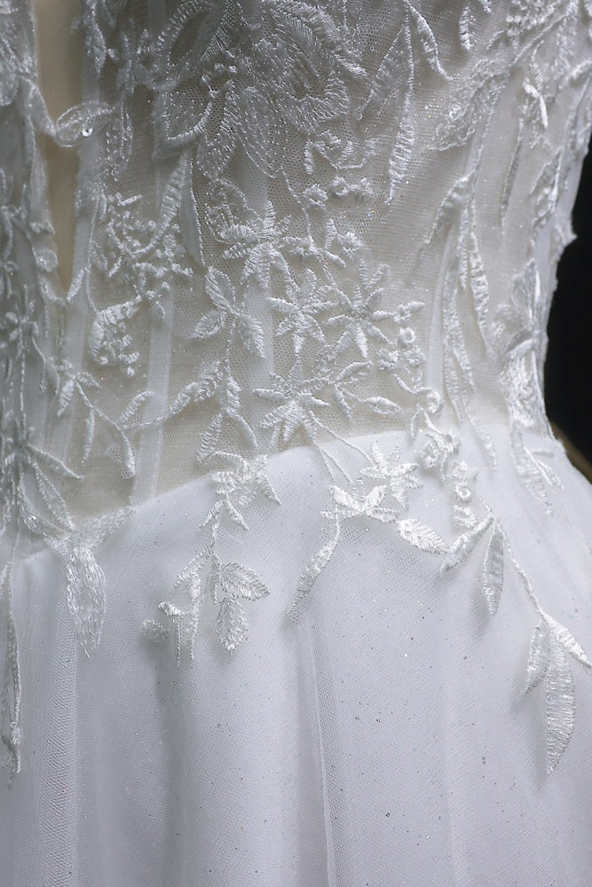 White Intricate Lace Tulle Mini Ballgown Homecoming Dress RM140 Sheer Fairy