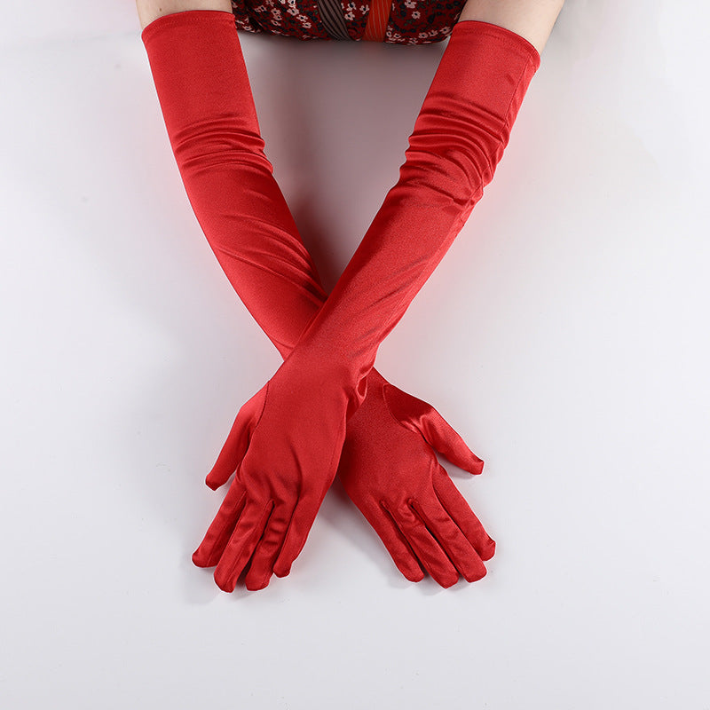 Long Satin  Gloves   Wedding Bridal Prom Evening Gown Accessories GL003 SHEER FAIRY