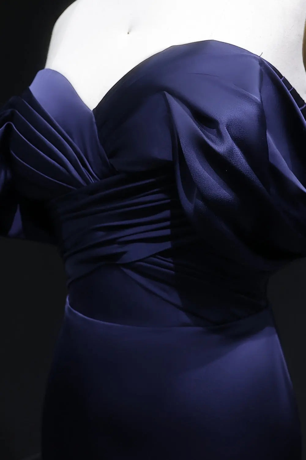 Lilac Satin Mermaid Sweetheart Evening Dress SF096 Sheer Fairy