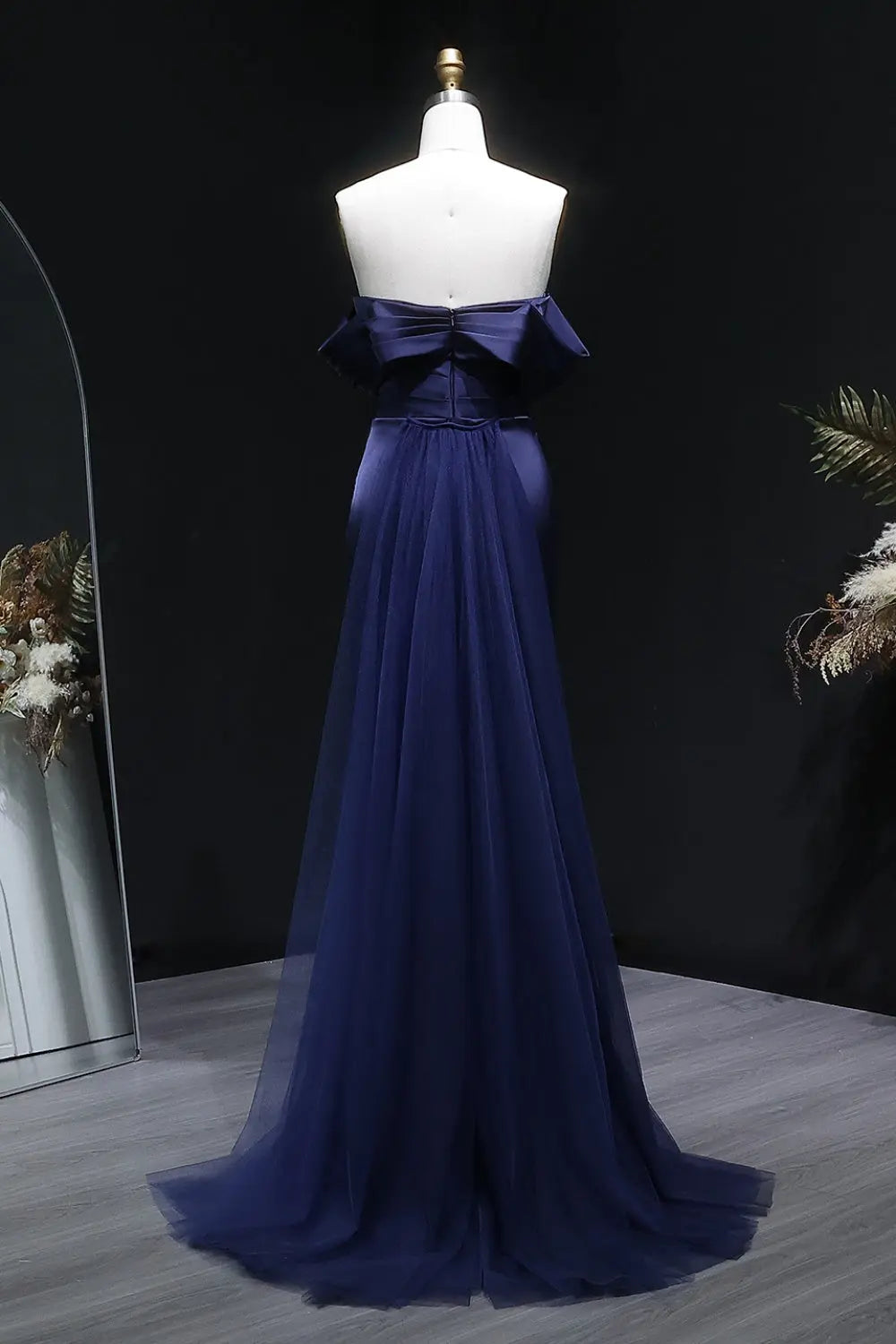 Lilac Satin Mermaid Sweetheart Evening Dress SF096 Sheer Fairy