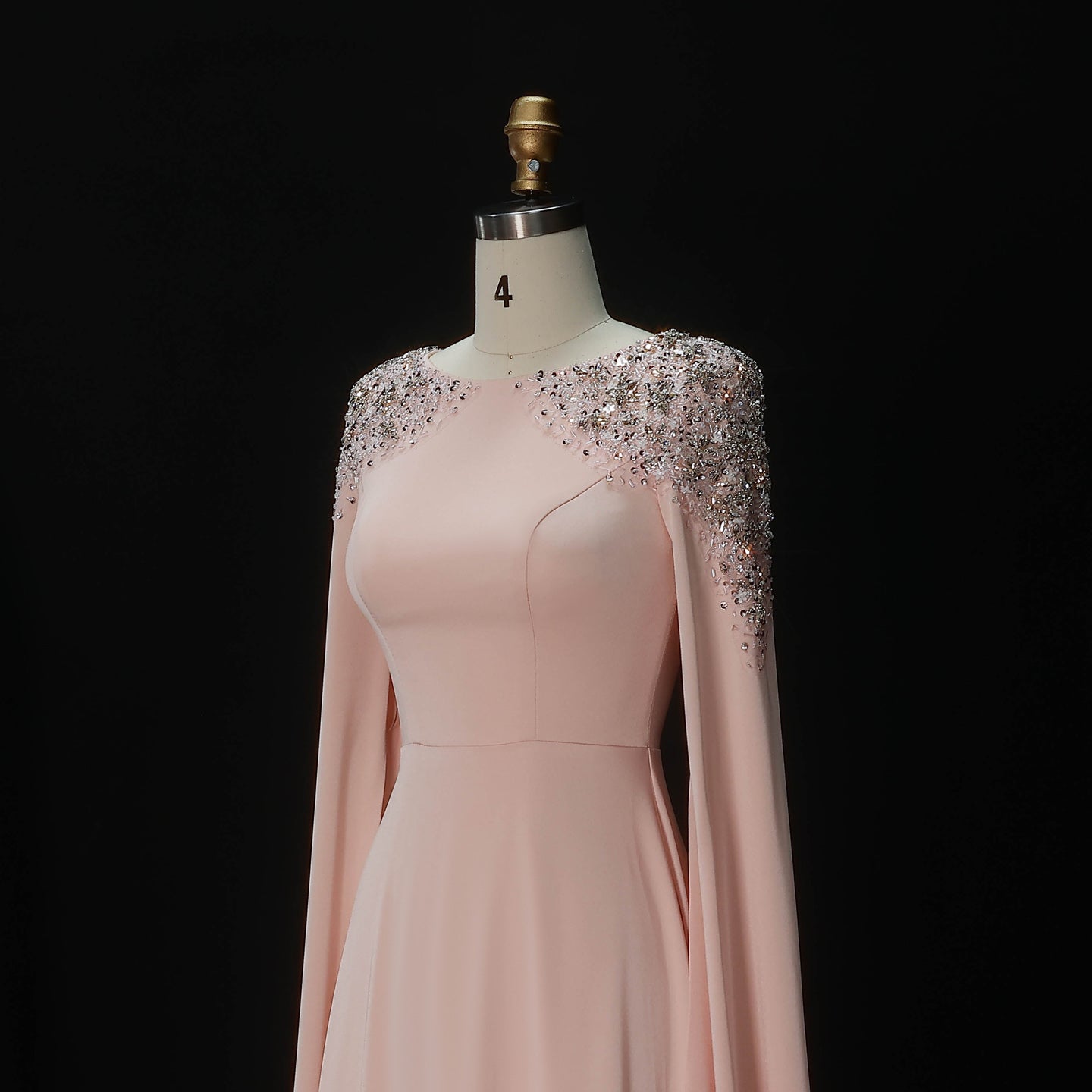 Elegant White Mermaid Evening Dress with Cape Sleeves SF280 Sheer Fairy
