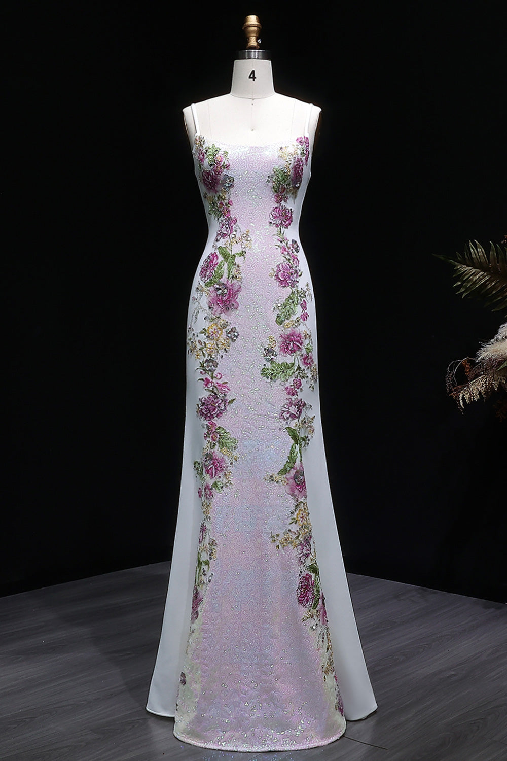 Long Pink Sexy Spaghetti Strap Mermaid Prom Dress Evening Gown SH062 Sheer Fairy