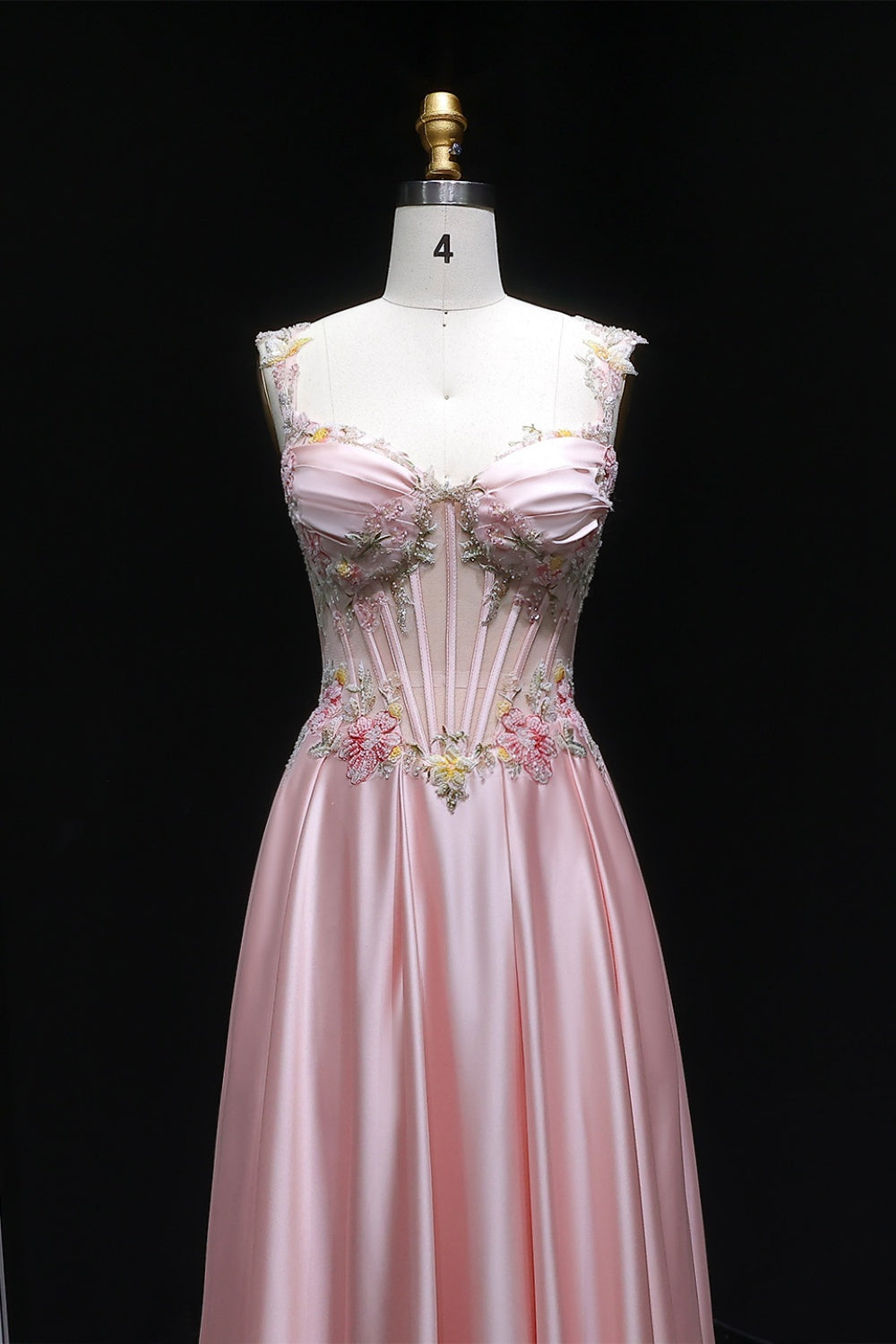 Simpicty Pink Beaded Sweetheart Sheath Prom Dress SH107