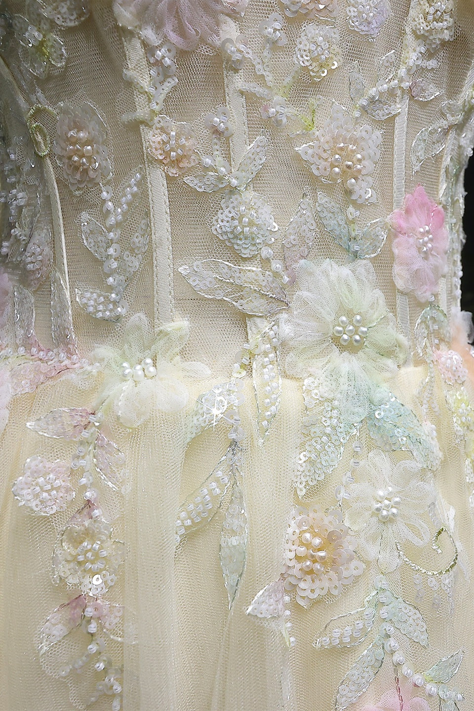 Modest Yellow Ivory Tulle Sweetheart A-Line Prom Dress SH131 Sheer Fairy