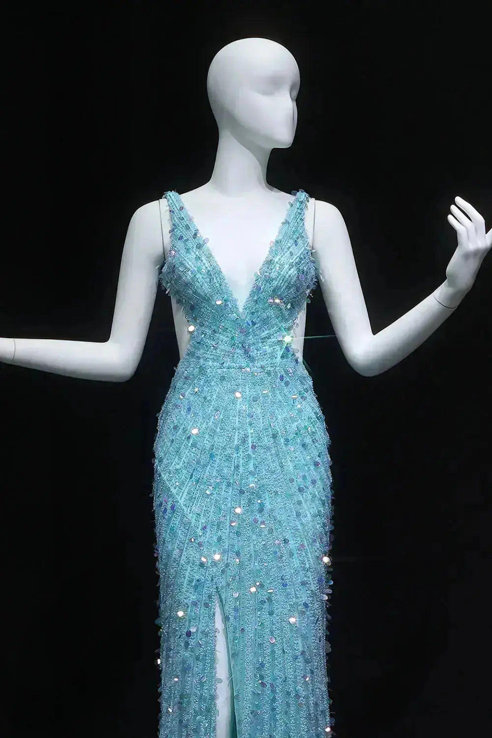 Crimson Red Sequin Strapless Sweetheart Mermaid Prom Dress SH351 Sheer Fairy