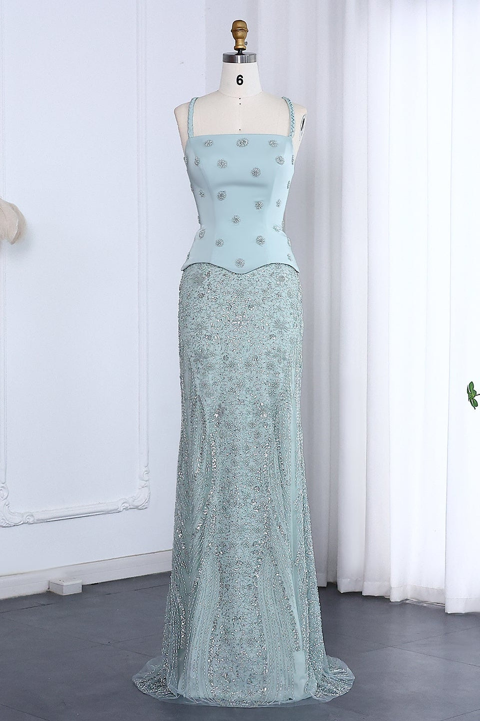 Corset Bodice Mermaid 3D Floral Evening Dress SS697