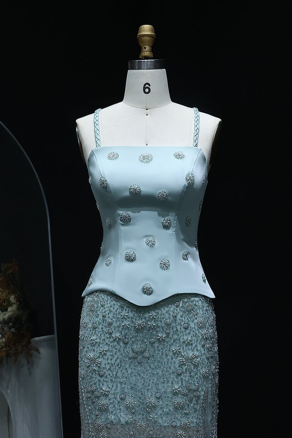 Corset Bodice Mermaid 3D Floral Evening Dress SS697