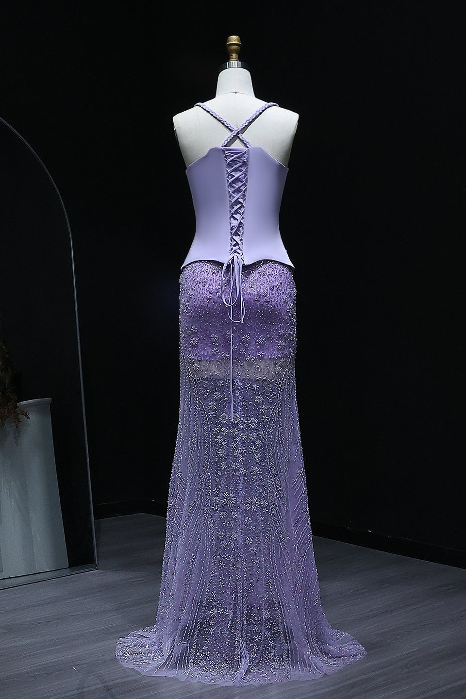 Corset Bodice Mermaid 3D Floral Evening Dress SS697