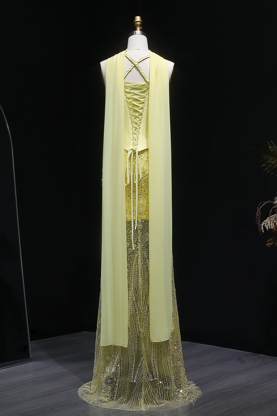 Corset Bodice Mermaid 3D Floral Evening Dress SS697