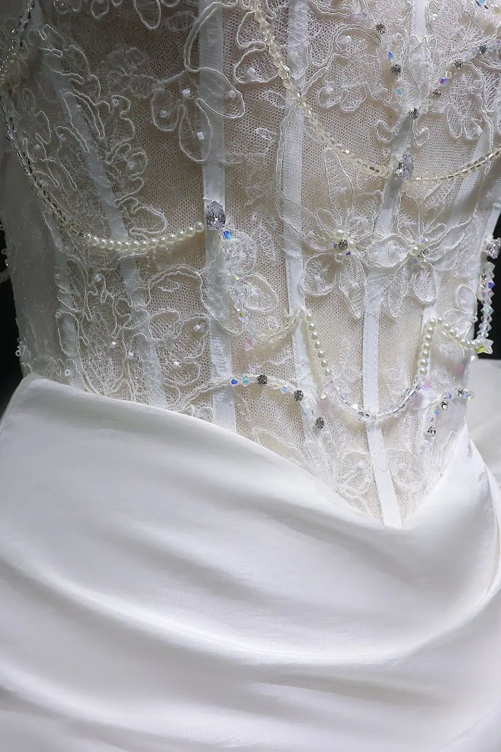 Timeless Elegance Strapless A-Line Wedding Dress Wedding Dress SW634 Sheer Fairy