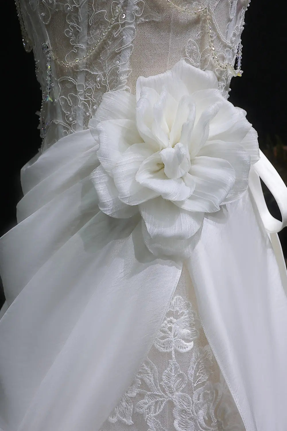 Timeless Elegance Strapless A-Line Wedding Dress Wedding Dress SW634 Sheer Fairy