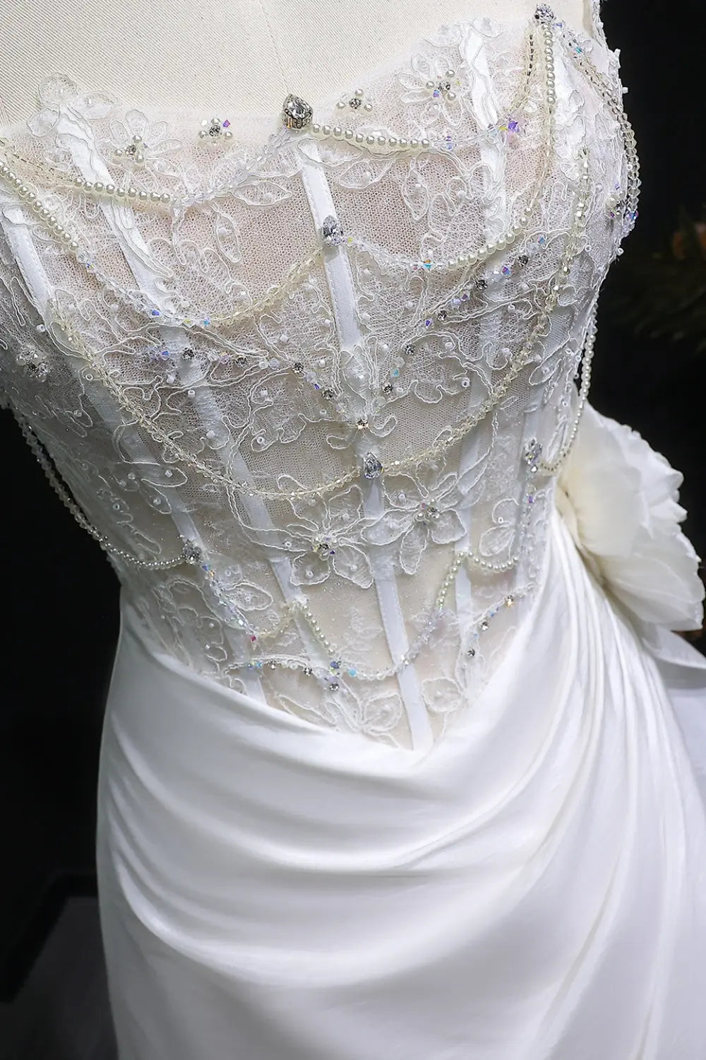 Timeless Elegance Strapless A-Line Wedding Dress Wedding Dress SW634 Sheer Fairy