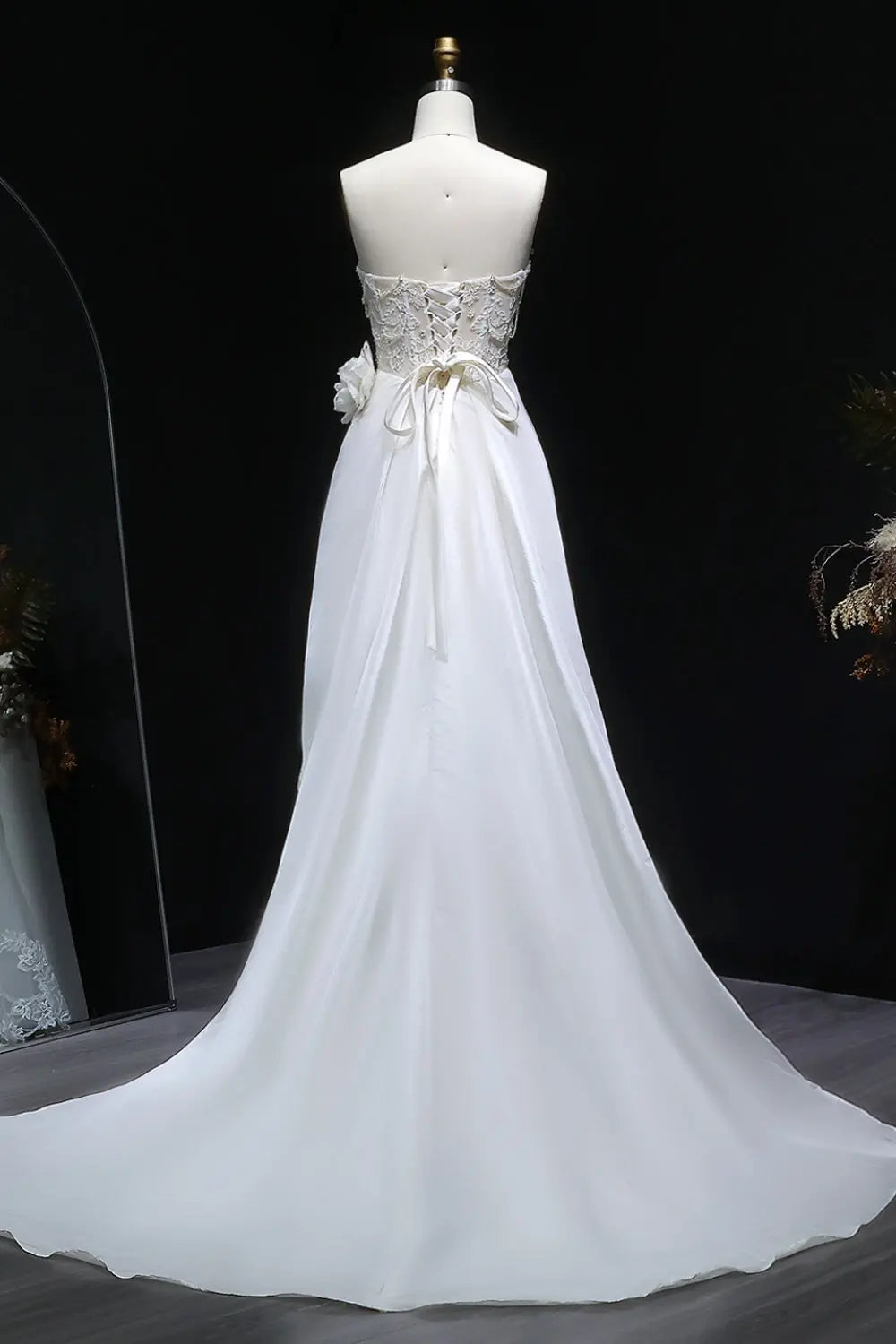 Timeless Elegance Strapless A-Line Wedding Dress Wedding Dress SW634 Sheer Fairy