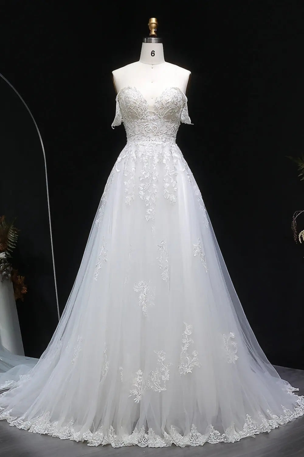 Fairy-Tale Tulle Ballgown Wedding Dress SW640 Sheer Fairy