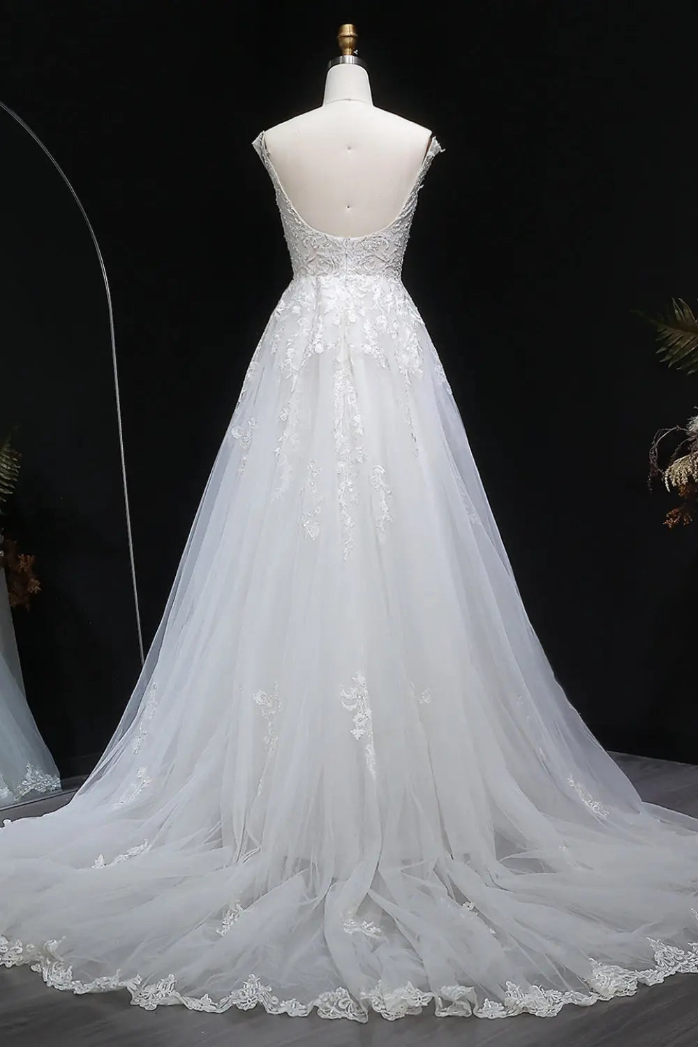 Fairy-Tale Tulle Ballgown Wedding Dress SW640 Sheer Fairy