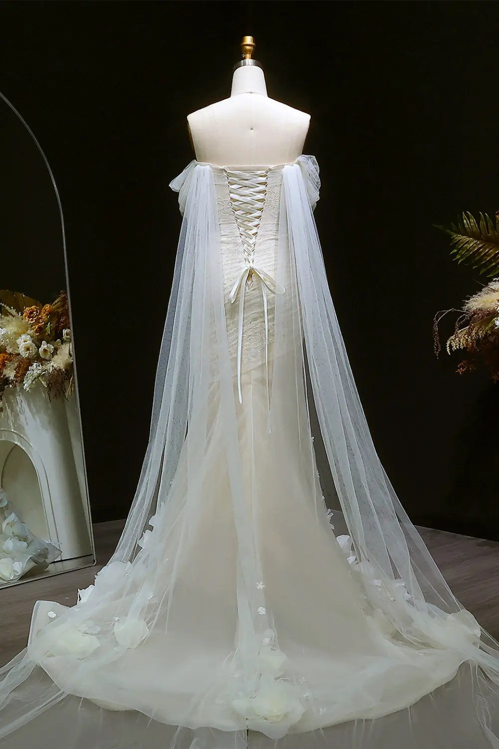 Modern Elegance Strapless Mermaid Wedding Dress SW653 Sheer Fairy