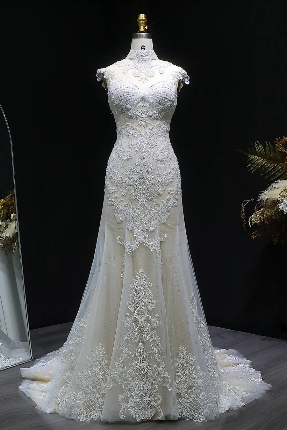 Sweetheart Trumpet Mermaid Wedding Dress SW654 Sheer Fairy