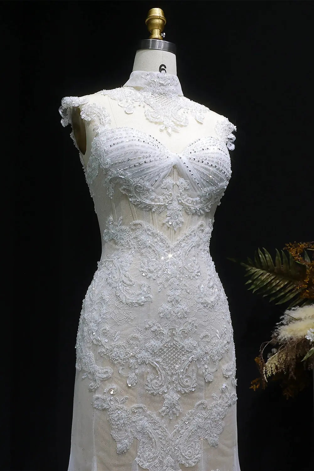 Sweetheart Trumpet Mermaid Wedding Dress SW654 Sheer Fairy