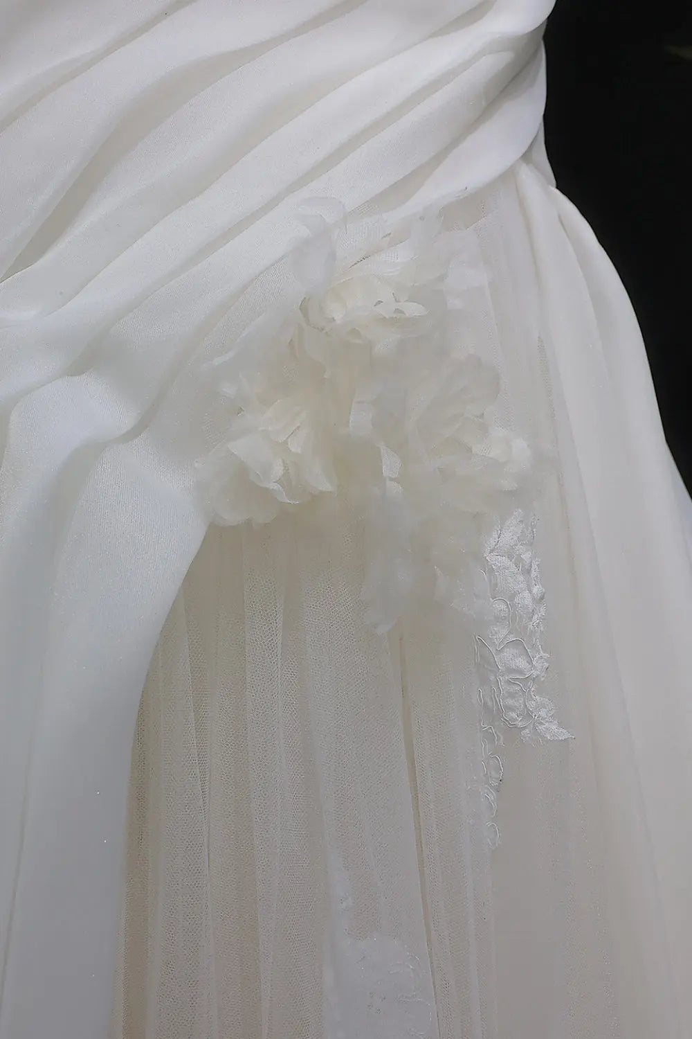 Strapless Ruched Chiffon Trumpet Mermaid Wedding Dress SW655 Sheer Fairy