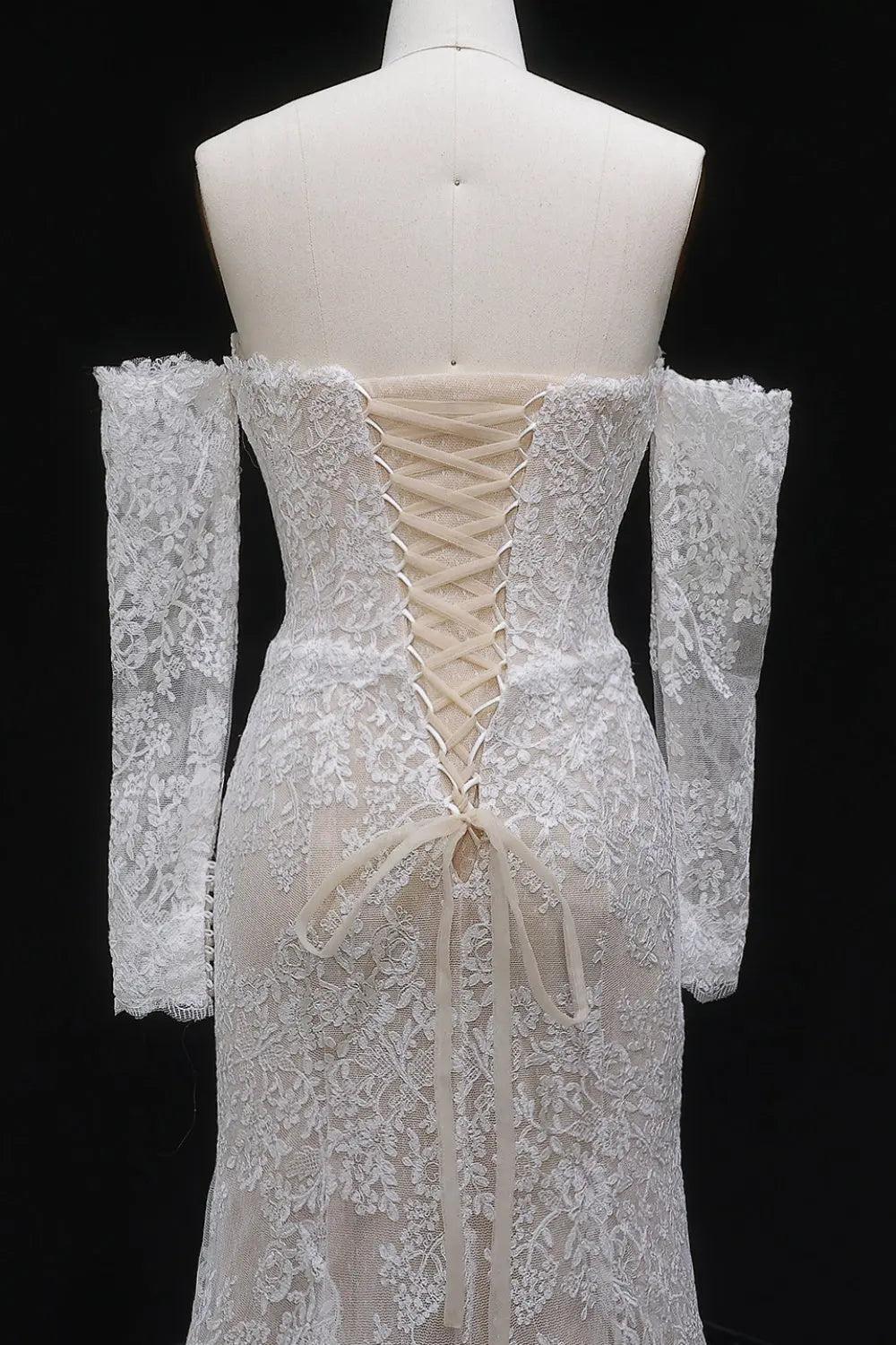 Strapless Mermaid Wedding Dress with Detachable Lace Sleeves SW658 Sheer Fairy