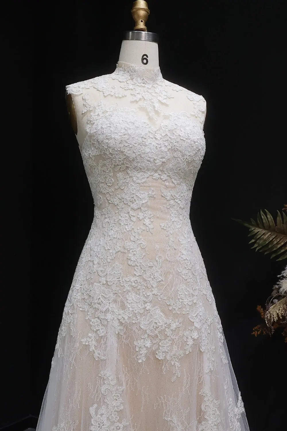 Elegant 3D Floral Strapless A-Line Wedding Dress SW659 Sheer Fairy