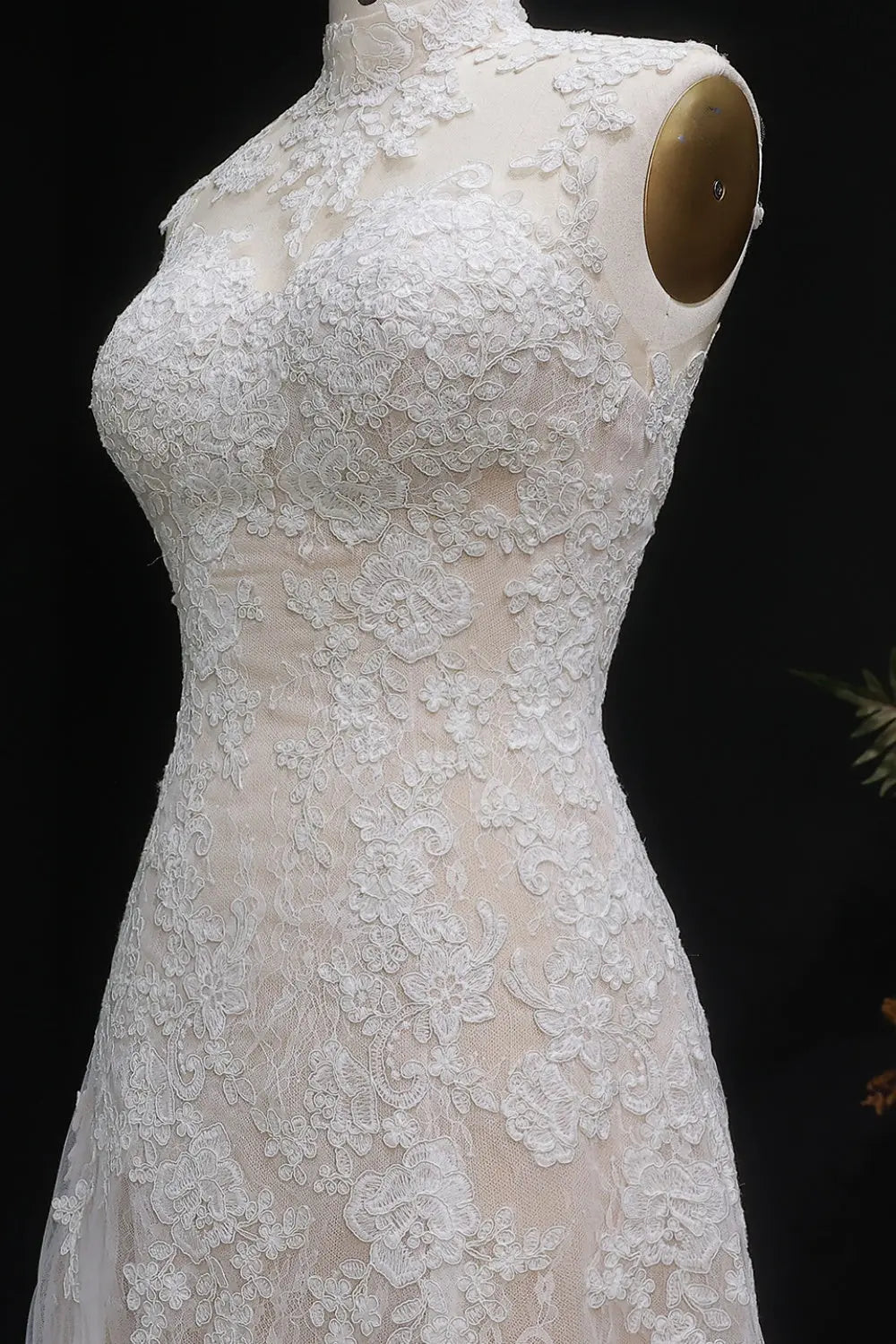 Elegant 3D Floral Strapless A-Line Wedding Dress SW659 Sheer Fairy