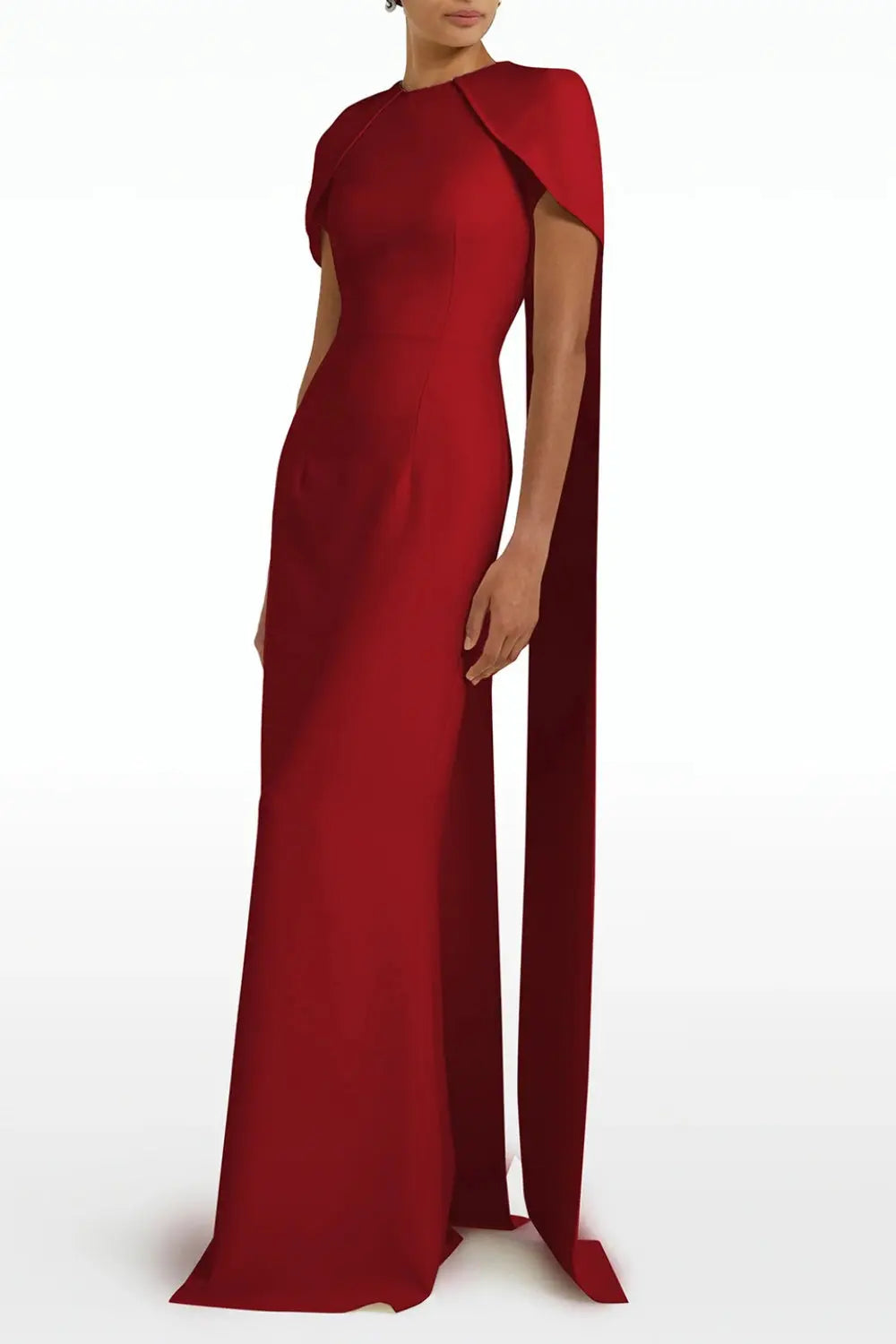 Simple Lilac Straight Evening Dress with Cape SF033 Sheer Fairy