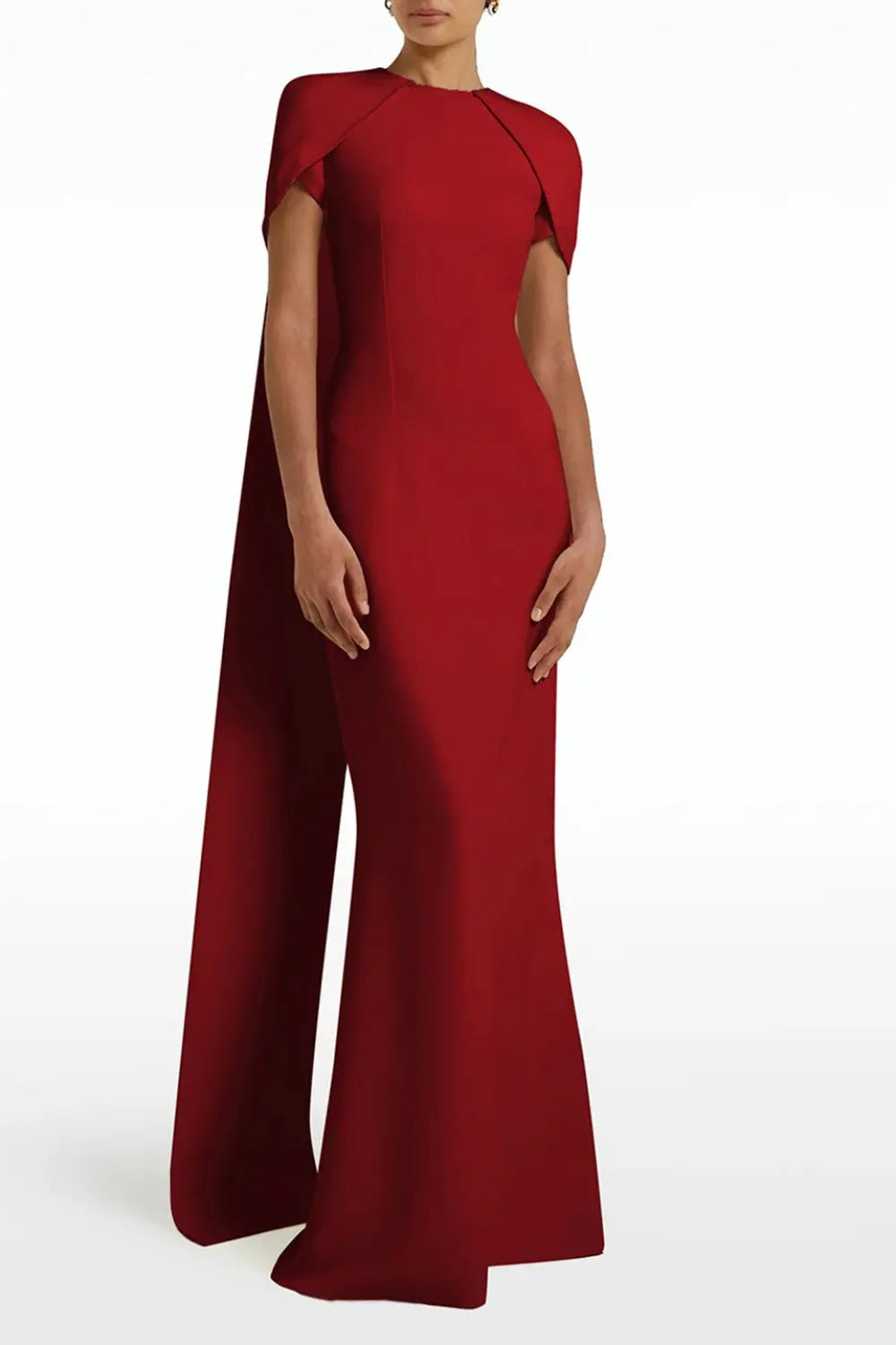 Simple Lilac Straight Evening Dress with Cape SF033 Sheer Fairy