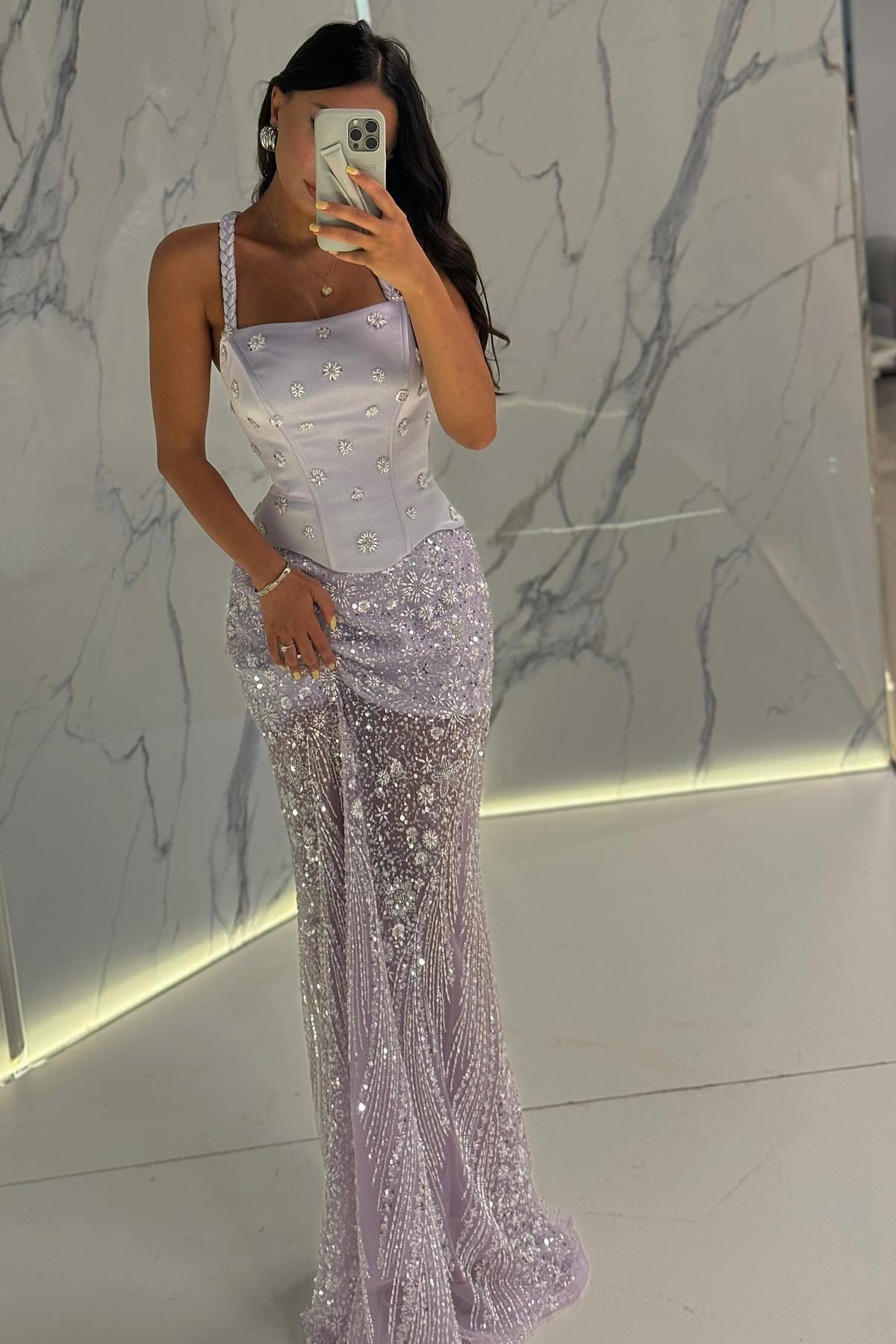 Corset Bodice Mermaid 3D Floral Evening Dress SS697