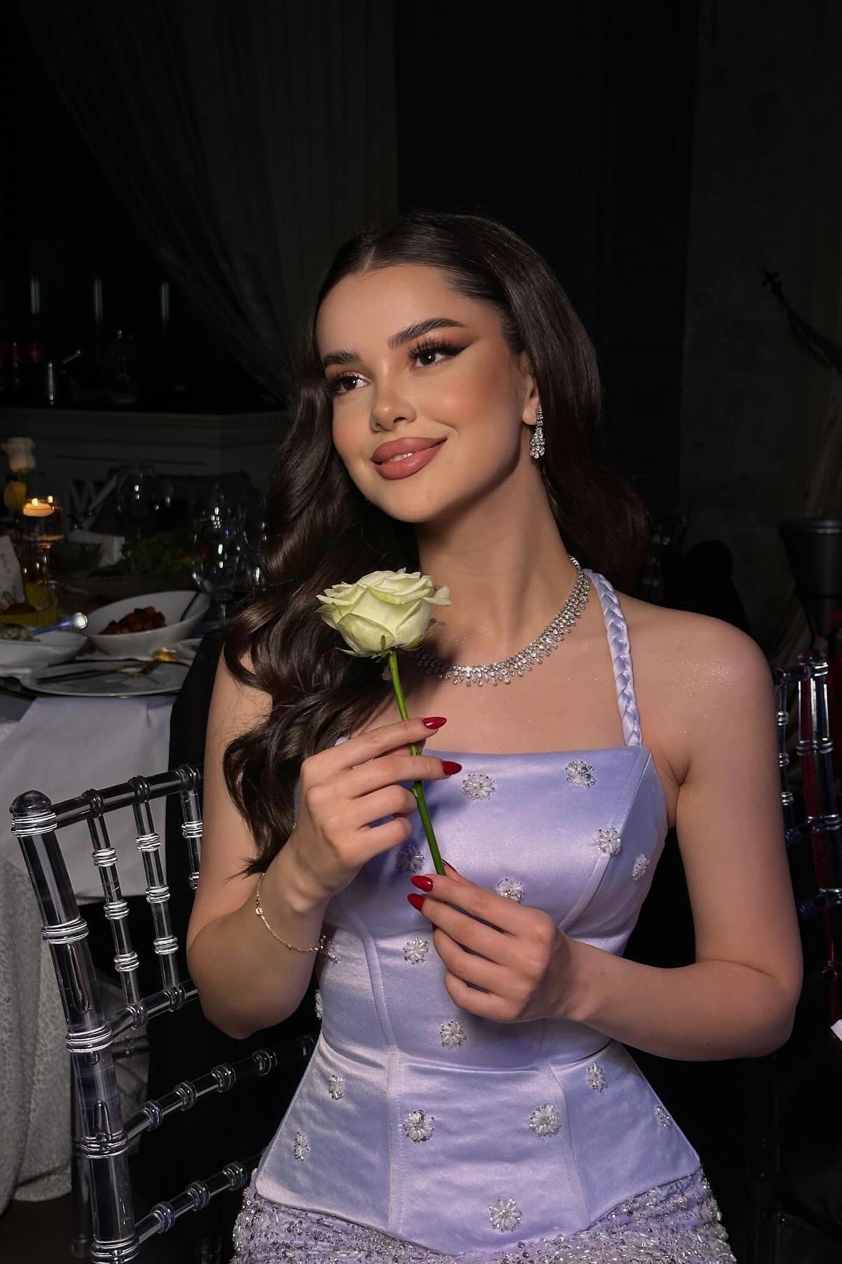 Corset Bodice Mermaid 3D Floral Evening Dress SS697