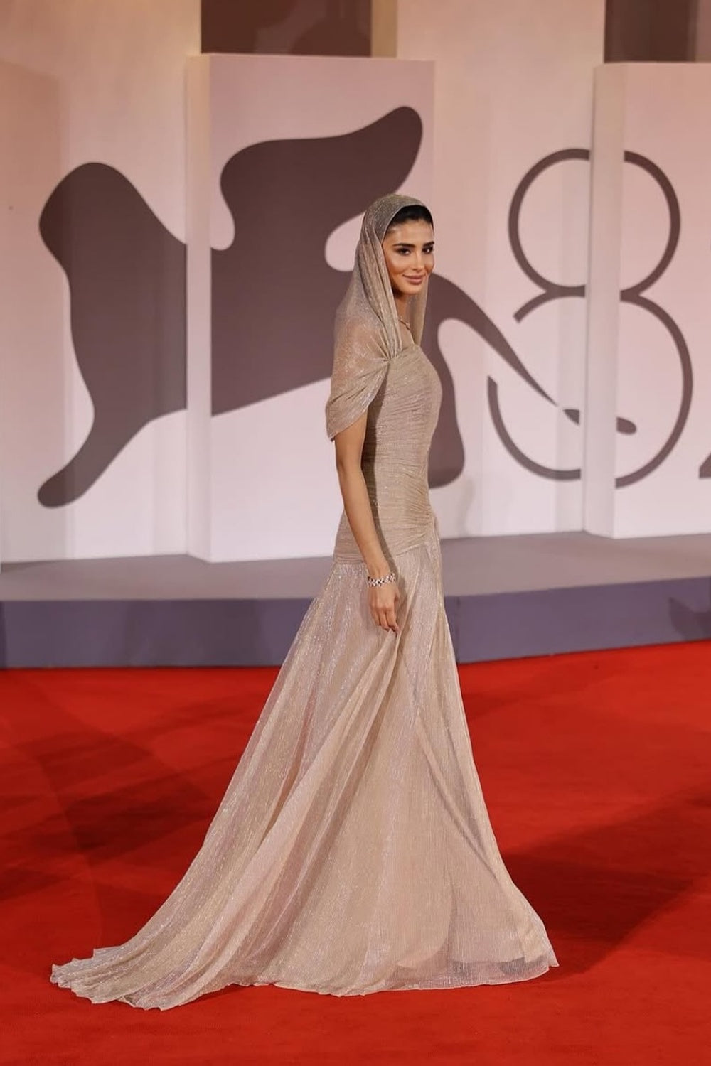 Champagne Tulle Ruched Square Neck Sheer Veil Evening Dress SF045 Sheer Fairy