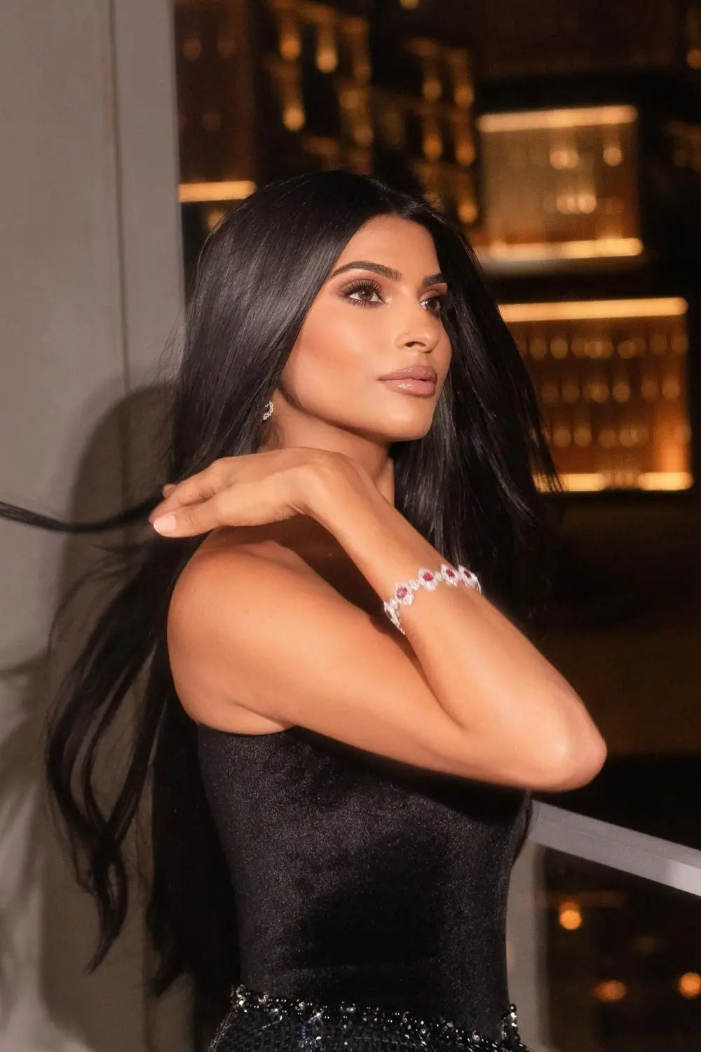 Black Velvet & Sequin Sleeveless Mermaid Evening Dress SF499 Sheer Fairy