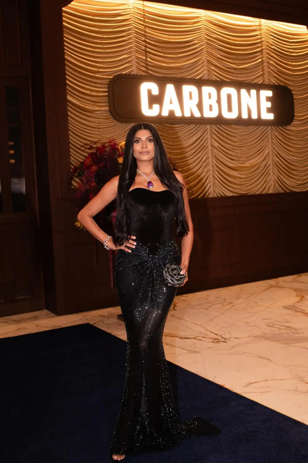 Black Velvet & Sequin Sleeveless Mermaid Evening Dress SF499 Sheer Fairy