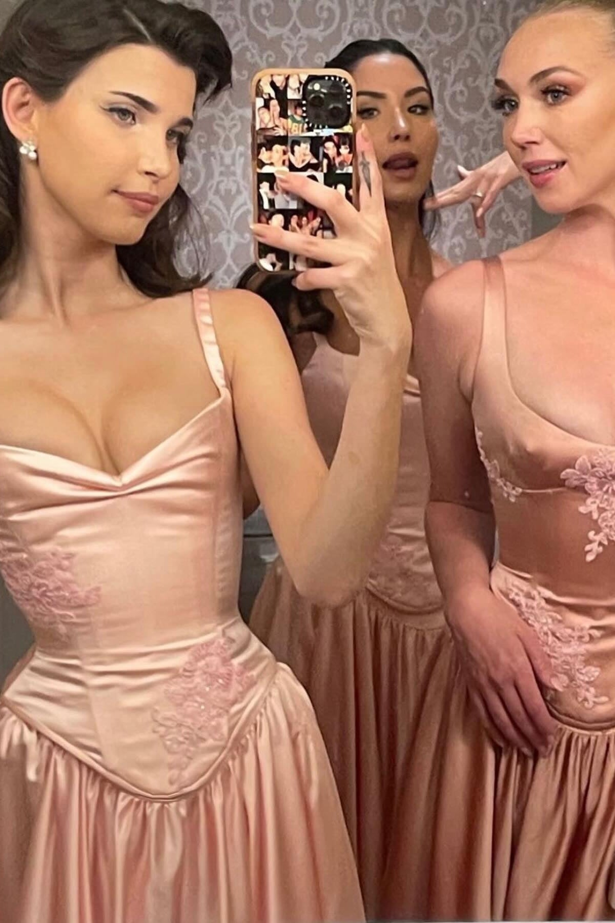 Simple Pink Satin Sweetheart Spaghetti Strap A-Line Evening Dress SF450 Sheer Fairy