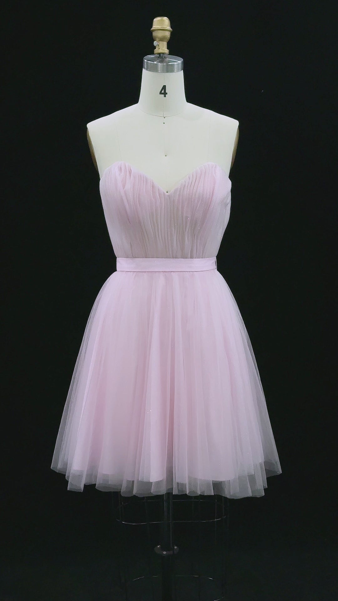 Load video: Turquoise Tulle Sweetheart Floral Print Mini Homecoming Dress RM191